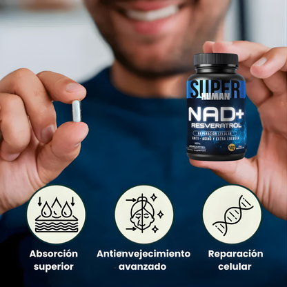 💊NAD + Resveratrol - Cápsulas de Reparación Celular Antienvejecimiento y Energía Extra.