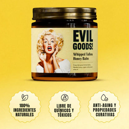 EVIL GOODS - Bálsamo de miel y sebo de res Anti-Envejecimiento (100% Original)
